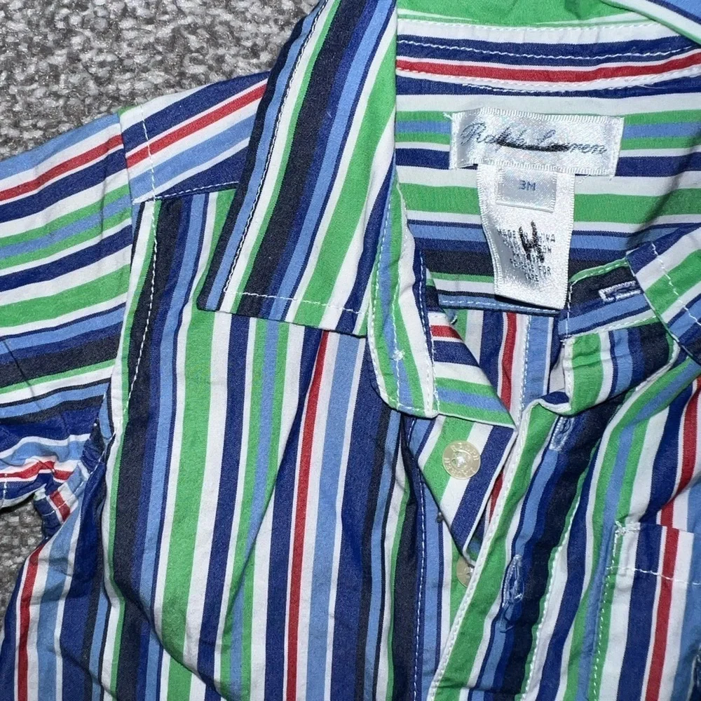 Ralph Lauren Rugby Striped Coverall size 3 months